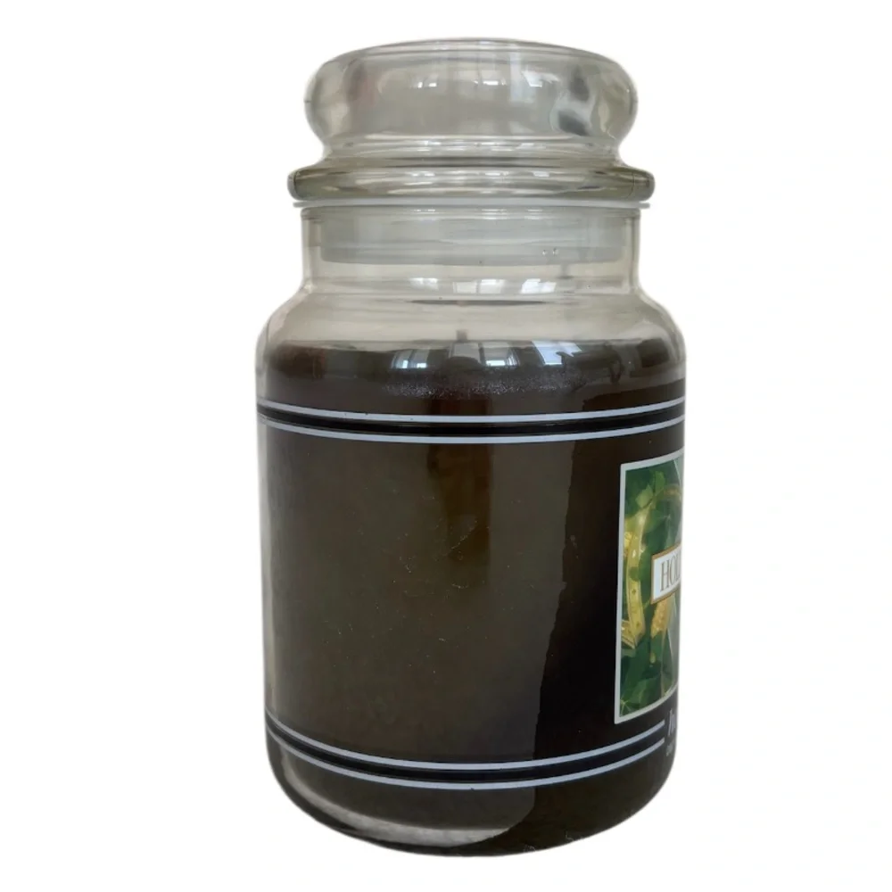 Yankee Candle Jar Black Band Rare Vintage Holiday Bayberry Christmas Dark Green
